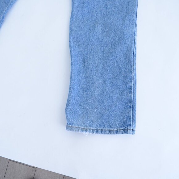 Vintage 90s Levi's 619 Straight Leg Light Stone Wash Blue Denim Jeans - Size 33 - Picture 12 of 16